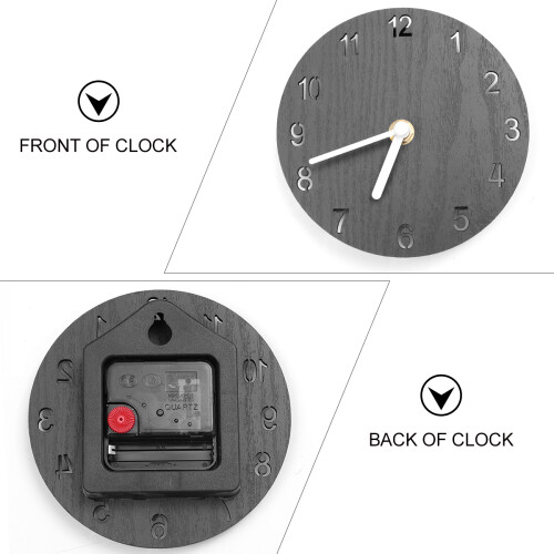 2Pcs Creative World Time Hanging Clock Black Decorative Wall Art Home 1