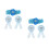 2Sets Reusable Blue Chiffon Maternity Sash and Daddy Mommy Corsage Set 6