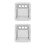 2Pcs Stylish Metal Ashtray Silver Durable Butt Container 4