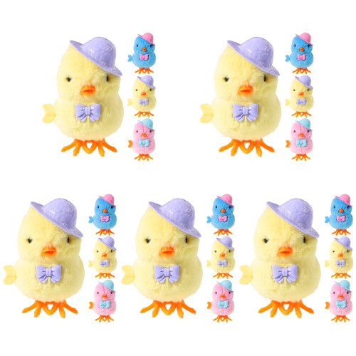 20 Pcs Clockwork Plush Chick Baby Rabbit Statue 1