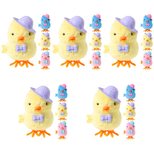 20 Pcs Clockwork Plush Chick Baby Rabbit Statue 2