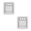 2Pcs Stylish Metal Ashtray Silver Durable Butt Container 6
