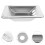 2Pcs Stylish Metal Ashtray Silver Durable Butt Container 11