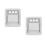 2Pcs Stylish Metal Ashtray Silver Durable Butt Container 8