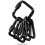 18Pcs Black Metal Square Snap Hook Carabiner Clips Locking Key Holders 1