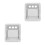 2Pcs Stylish Metal Ashtray Silver Durable Butt Container 9