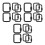 18Pcs Black Metal Square Snap Hook Carabiner Clips Locking Key Holders 8