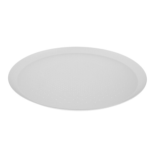 2Pcs Aluminum Nonstick Pizza Baking Pan with Vented Design Silver 1