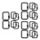 18Pcs Black Metal Square Snap Hook Carabiner Clips Locking Key Holders 6