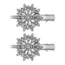 Set Of 5 Rhinestone Retro Hair Clips Elegant Accessories For Women