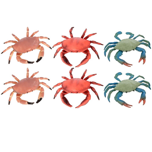 12 Pcs Simulation Crab Marine Model Child Plastic Artificial
