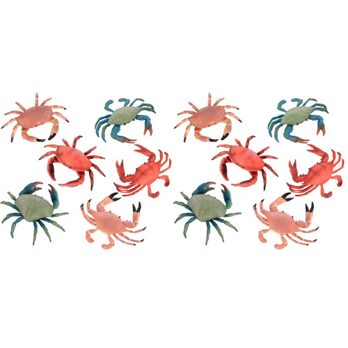 12 Pcs Simulation Crab Marine Model Child Plastic Artificial 2