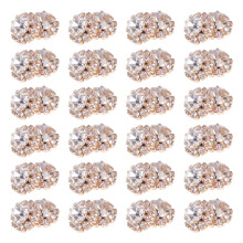 300Pcs Decorative Rhinestone Buttons Alloy Metal Charms for Crafts