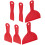8Sets Red Plastic Kitchen Tool for Paint, Stains, and Dirt 1