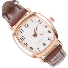 Alloy Quartz Watch Brown Casual Women Birthday 1pcs Dial