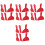 8Sets Red Plastic Kitchen Tool for Paint, Stains, and Dirt 5