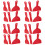 8Sets Red Plastic Kitchen Tool for Paint, Stains, and Dirt 7