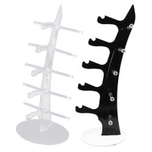 4Pcs Stylish Plastic Sunglasses Display Rack Assorted Color Organizer