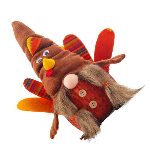 2 Pcs Thanksgiving Gnomes Glowing Turkey Doll Desktop Decor 1