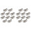 24Pcs Durable Metal Purse Locks Silver Turn Lock for Bag Making 2