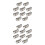 24Pcs Durable Metal Purse Locks Silver Turn Lock for Bag Making 5