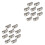 24Pcs Durable Metal Purse Locks Silver Turn Lock for Bag Making 3