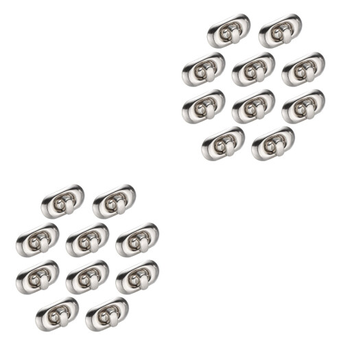 24Pcs Durable Metal Purse Locks Silver Turn Lock for Bag Making 2