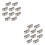 24Pcs Durable Metal Purse Locks Silver Turn Lock for Bag Making 6