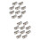 24Pcs Durable Metal Purse Locks Silver Turn Lock for Bag Making 7