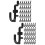 160 Pcs Plastic Pegboard Hooks Heavy Duty For Garage Tools Display 9
