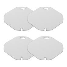 4St Metalen Elektrische Box Octagon Plat Roestvrij Staal