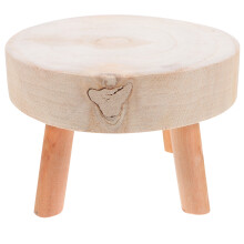 2 Pcs Shelf Rural Wooden Storage Stool