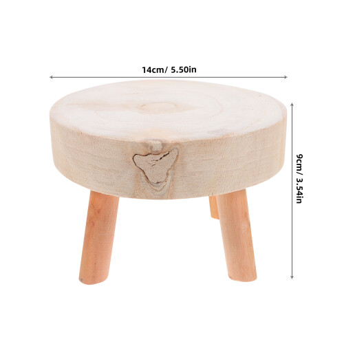 2 Pcs Shelf Rural Wooden Storage Stool 2