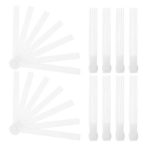20Pcs White Plastic Fan Frames for DIY Craft Folding Fan Making 1