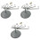 3Pcs Assorted Color Planetary Toy Science Teaching Model for Students 3