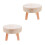 2 Pcs Shelf Rural Wooden Storage Stool 6