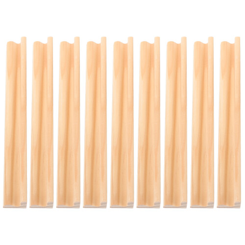 16 Pcs Wooden Domino Trays Multi-Function Bases