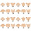 24Pcs Baby Wooden Clips Multi-Use Teether Clip Durable Metal 5