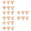 24Pcs Baby Wooden Clips Multi-Use Teether Clip Durable Metal 7