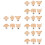 24Pcs Baby Wooden Clips Multi-Use Teether Clip Durable Metal 6