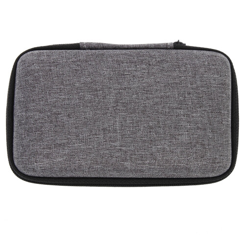 2Pcs Grey Digital Product Storage Case Waterproof Portable Cable Bag