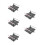 5Pcs Dark Grey Plastic Train Track Props Toy Railway Railing Barriers 7