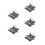5Pcs Dark Grey Plastic Train Track Props Toy Railway Railing Barriers 8