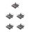 5Pcs Dark Grey Plastic Train Track Props Toy Railway Railing Barriers 3