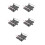 5Pcs Dark Grey Plastic Train Track Props Toy Railway Railing Barriers 4