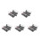 5Pcs Dark Grey Plastic Train Track Props Toy Railway Railing Barriers 5