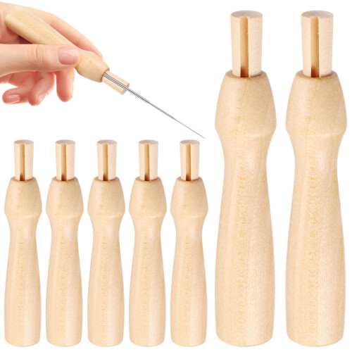 20Pièces Poignées En Bois Pour Outils Punch Feutrage Usage DIY