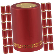 50pcs Dark Red PVC Wine Bottle Shrink Caps for Tight Seal and Home Brewing Storage