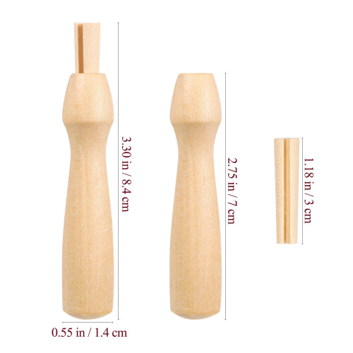 20Pièces Poignées En Bois Pour Outils Punch Feutrage Usage DIY 1