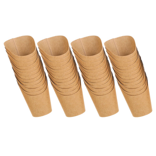 100 Pcs Ice Cream Cup 16oz Kraft Paper Multifunction Snacks